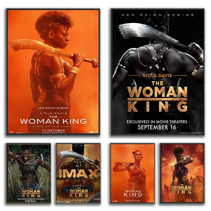 

2022 Movie The Woman King Poster Protect African Woman Films Print Canvas Paintings Wall Art Pictures Room Home Decoration