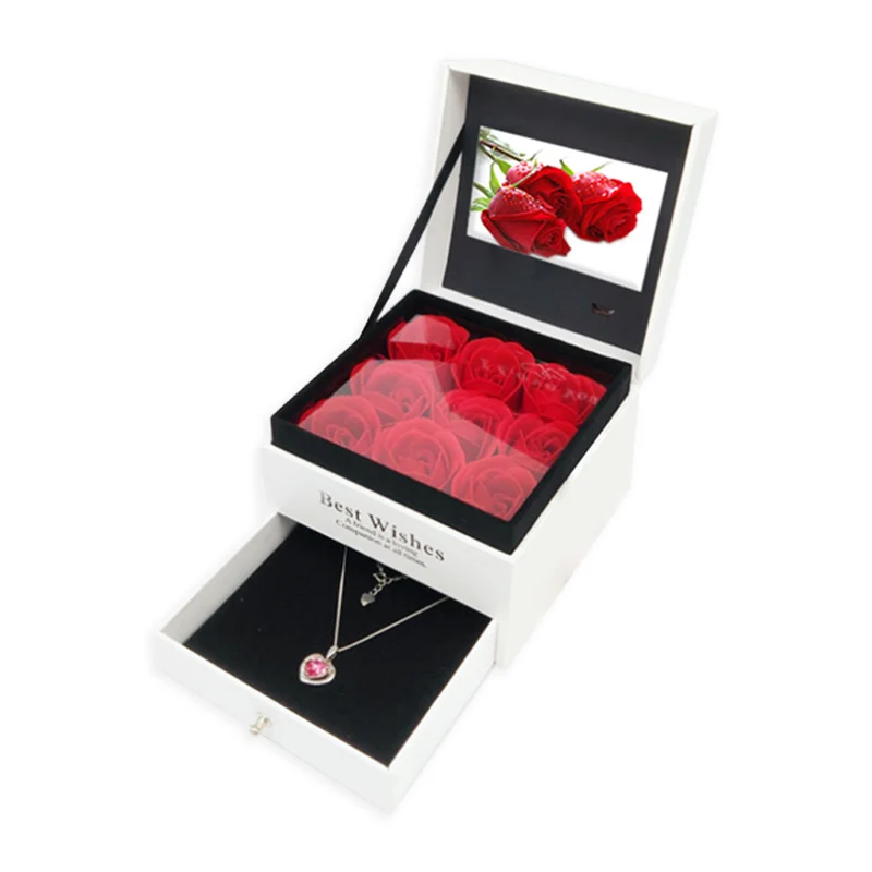 With Flowers And Drawer Romantic Celebration Gifts