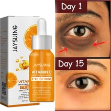 Vitamin C Remove Dark Circles Eye Serum Anti-Wrinkle Fade Fine Line Anti Eye Bag Puffiness Essence Anti-Aging Lift Firm Eye Care