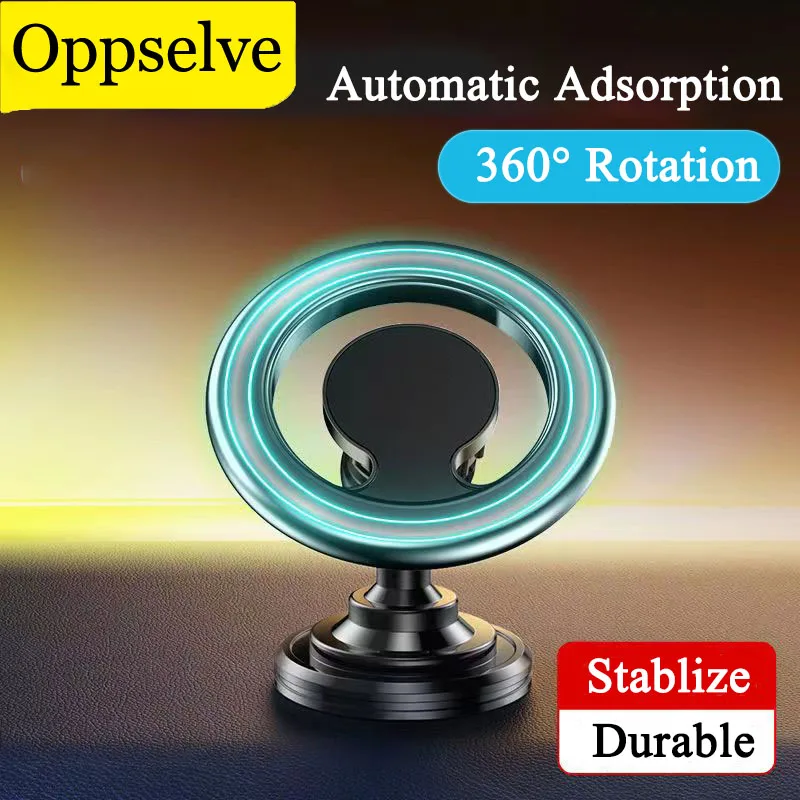 

New Metal Magnetic Phone Holder For Car 360 Degree Rotation Universal Smartphone Kickstand GPS For Magsafe Xiaomi Huawei Samsung