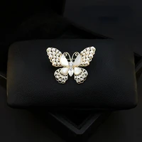 exquisite high end butterfly brooch tailored suit boutonniere sweater pin pearl shell all match accessories rhiniestone jewelry