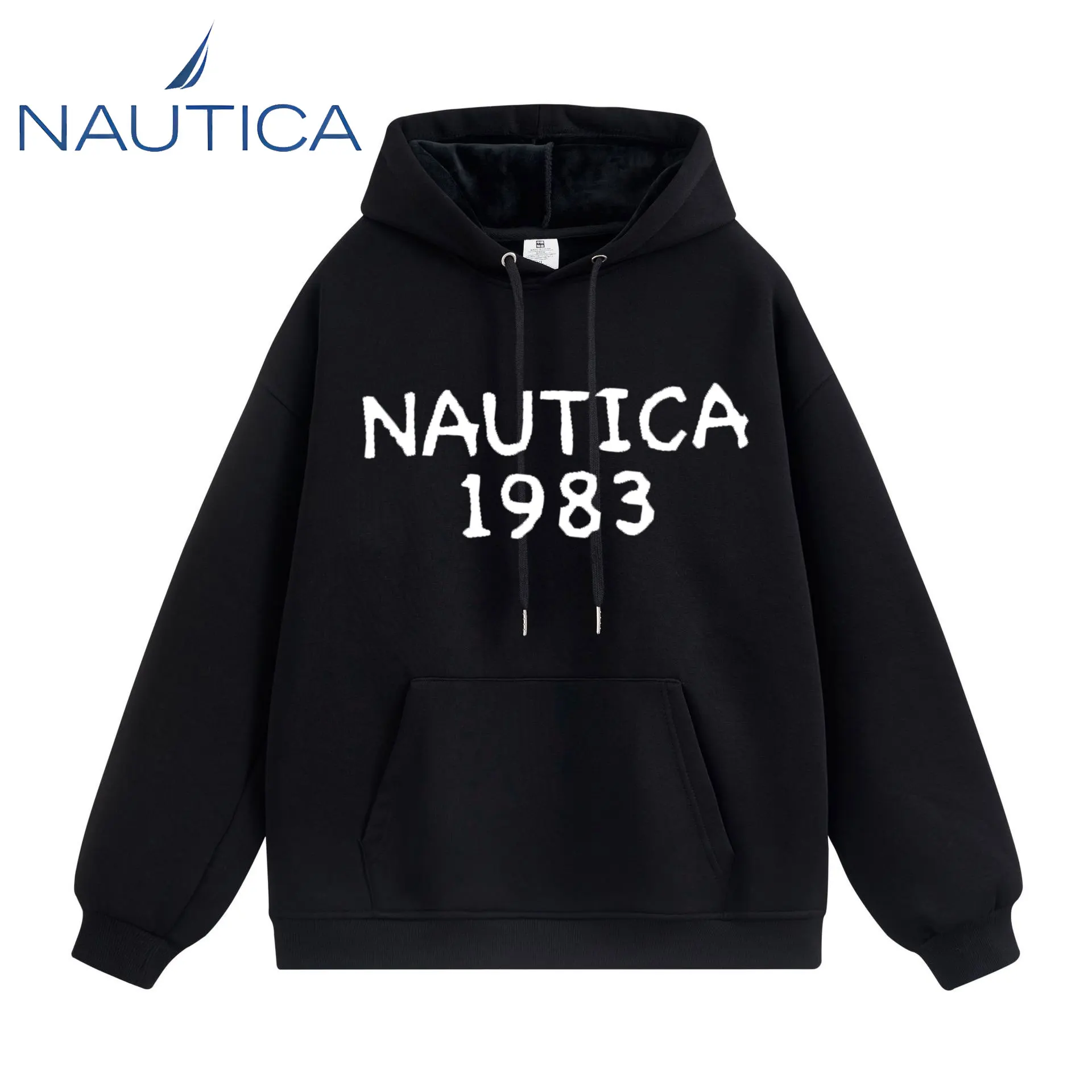 Фото 2026 Nautica Новинка для международной торговли, хит продаж: мужская бронированная толстовка с принтом 1983, парная толстовка для велоспорта