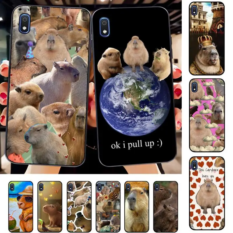 

Cute cartoon animal Capybara Phone Case for Samsung A51 01 50 71 21S 70 31 40 30 10 20 S E 11 91 A7 A8 2018