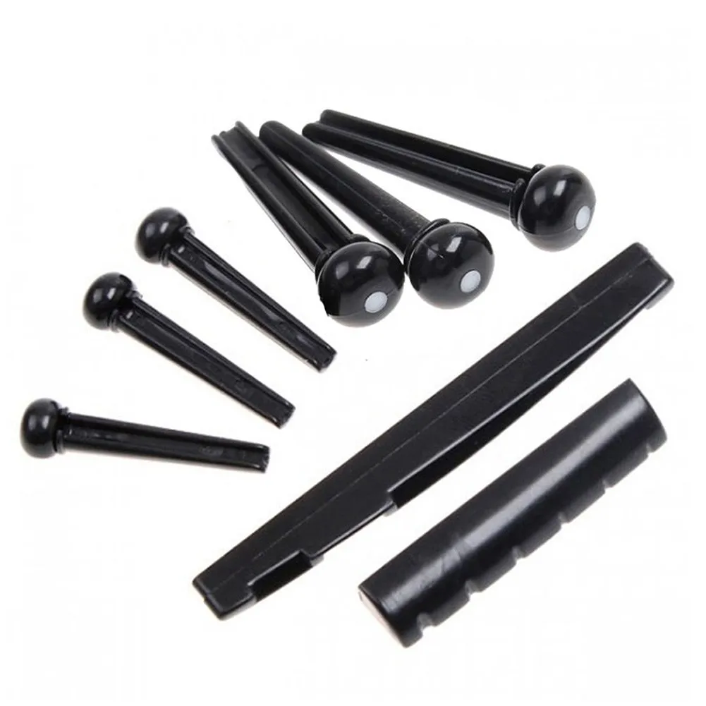

9pcs/Set Acoustic Guitar Rosewood Bridge With Bridge Pins Nut Saddle High Quality Replacement Parts For 6 String Folk Guitar