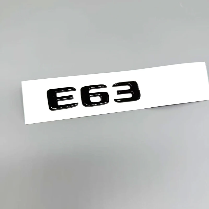 Фото Эмблема Mercedes AMG E63/E63S 3D, глянцевая черная, из ABS-пластика, наклейка на задний бампер и багажник, с 3M-лентой для легкой установки, W212 W213 №5