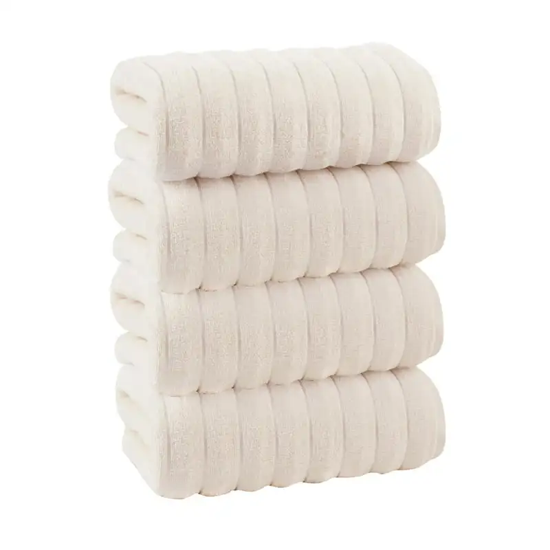 

Enchante Home - Vague Bath Towels - 4 Piece Bath Towels, zero twist Turkish towel - Quick Dry, Soft, Absorbent