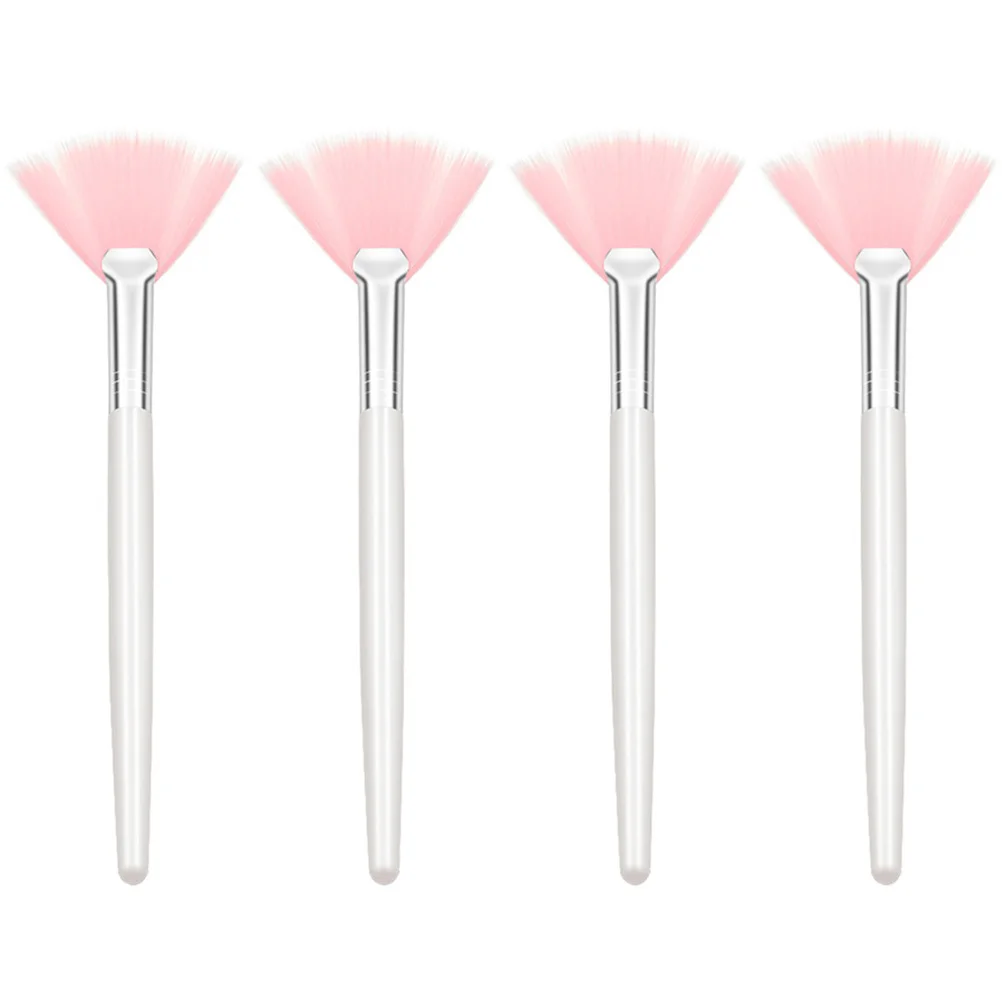 

4Pcs Fan Makeup Brushes Facial Makeup Applicator Powder Foundation Brushes