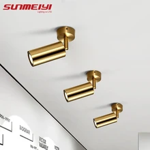 SUNMEIYI Golden Modern Ceiling Lights Adjustable GU10 Bulbs TV Backdrop Living Room Hotel Office Club Bar Cloth Ceiling Lamp