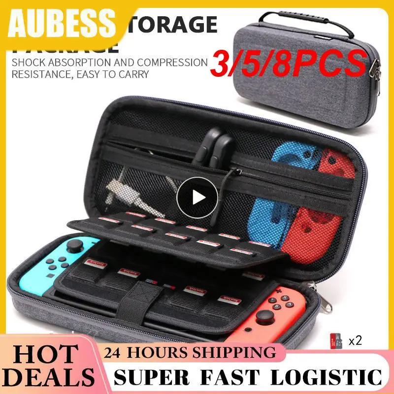 

3/5/8PCS Nice Feel To The Touch Storage Bag For Nintend Switch Durable Switch Storage Bag Large Storage Comfortable Storage Bag