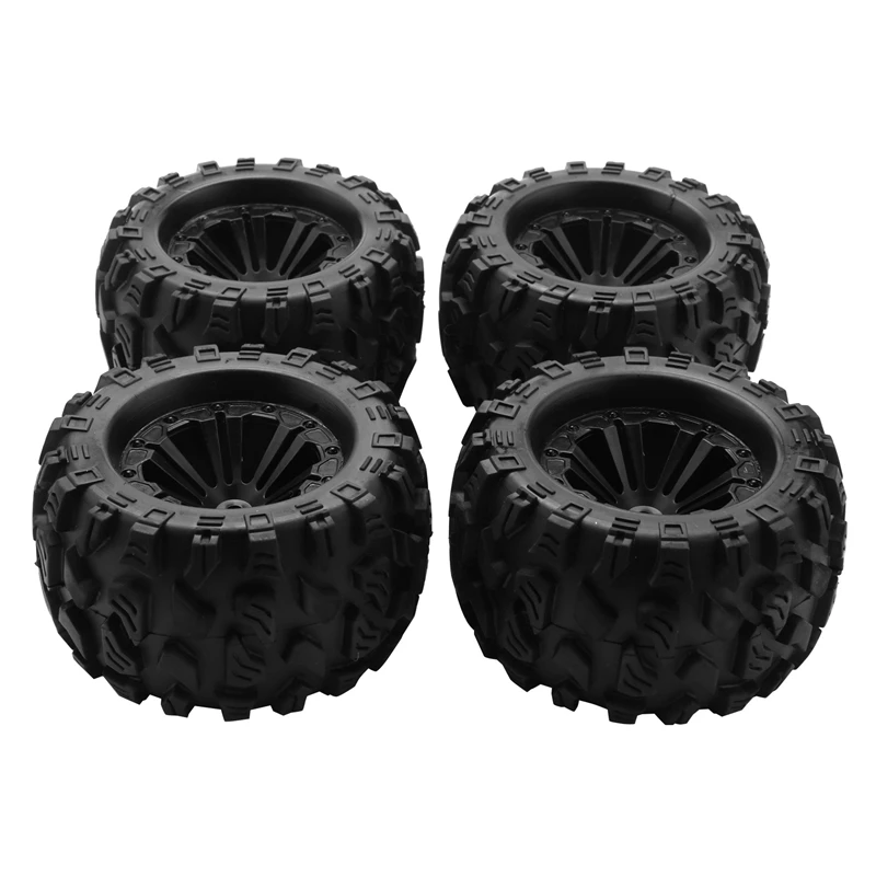 

4PCS 125Mm 1/10 Monster Truck Tire & Wheel Hex 12Mm For Traxxas Tamiya Kyosho HPI HSP Savage XS TM Flux LRP