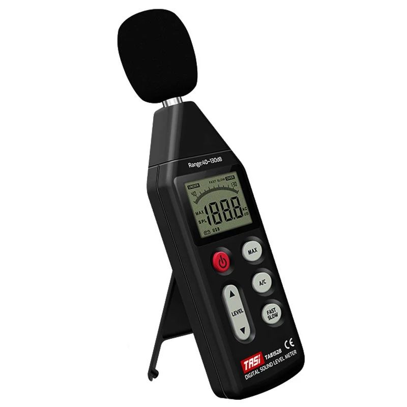 

TASI TA8152B Digital Sound Level Meter Noise Meter USB Data Contaction LCD Display 40-130DB Tester Volume Measuring