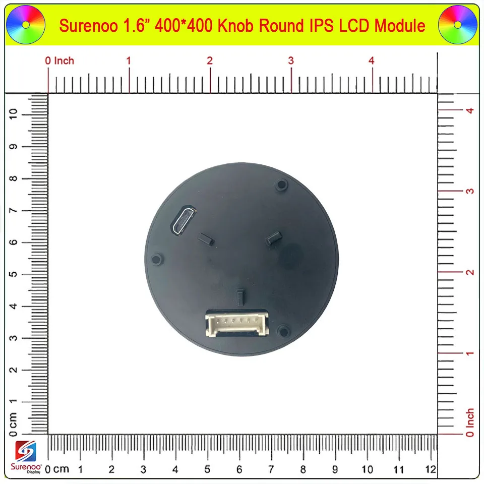 1.6 Inch 400*400 Round Circular Rotary Knob IPS Serial UART UI LCD Module Panel Display Screen Switch Key for Second Development images - 6