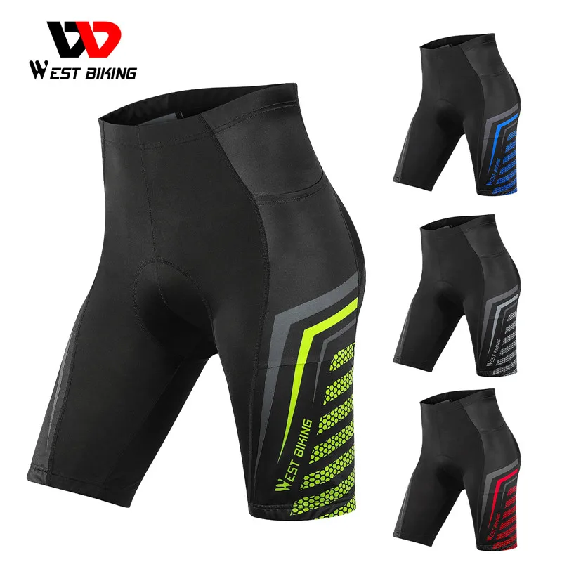 

WEST BIKING Pro Cycling Shorts Unisex Thickened Shockproof 3D Pad MTB Road Bike Team Tights Summer Breathable Underwear Shorts