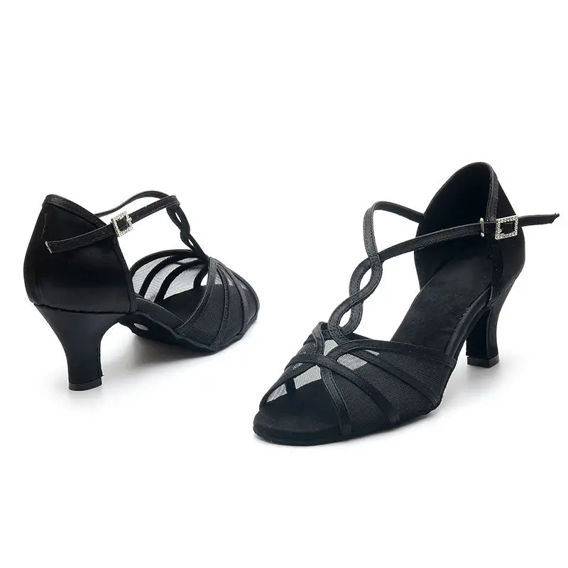 Women's Latin Dance Shoes Female's Ballroom Salsa Dance Shoes 2.5 3 Inch Different Heels Customized Latin Dancing Shoes