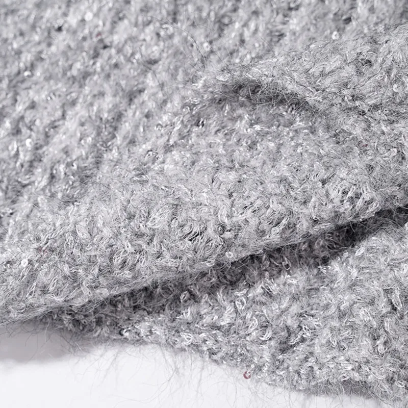 DEAT женский пуловер вязаный свободный на шнуровке с бантом и рукавами реглан