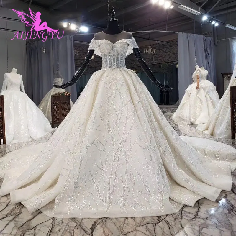

AIJINGYU Wedding Dresses Plus Size Simple Korean Marriage For Bride South Africa Design Arabic Gown