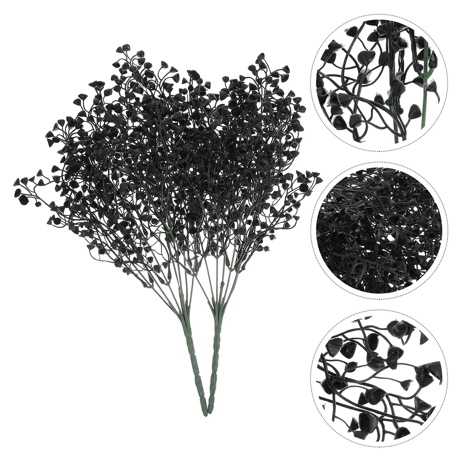 

2 Pcs Outdoor Artificial Flowers Faux Decor Indoor Halloween Decorations Fake Plants House Plastic Realistic