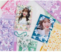 8pcs laser lily sticker kpop photocard stickers flower series decorative korean sticker journal stationery suppliers