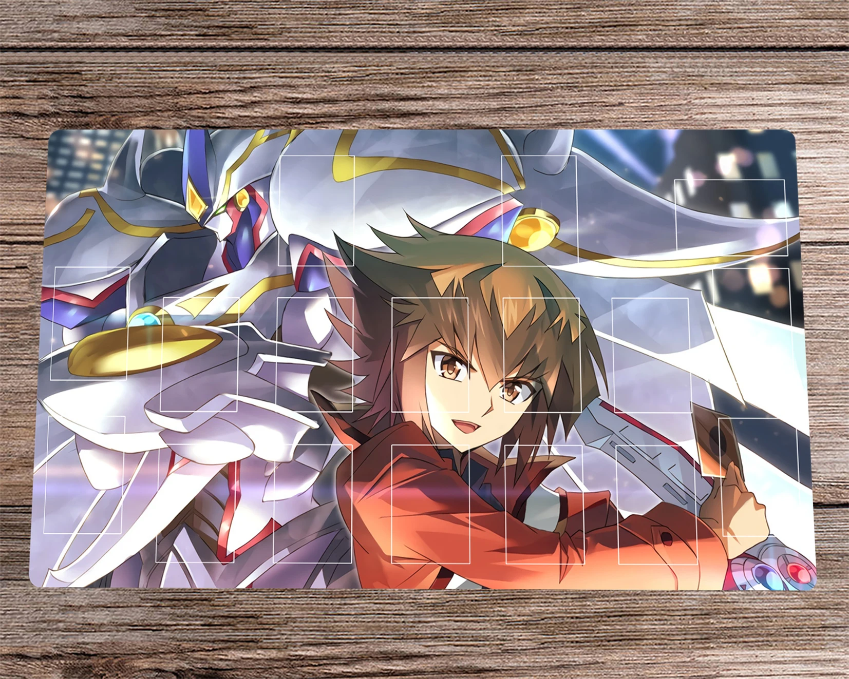 

YuGiOh Playmat Jaden Yuki & Elemental HERO Neos TCG CCG Mat Trading Card Game Mat Anime Mouse Pad Desk Pad & Free Bag 60x35cm