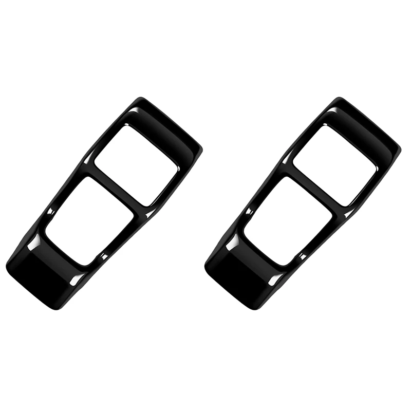 

2X Car Glossy Black Rear Air Condition Vent Outlet Frame Anti-Kick Panel Cover Trim For Honda Vezel HR-V HRV 2021 2022