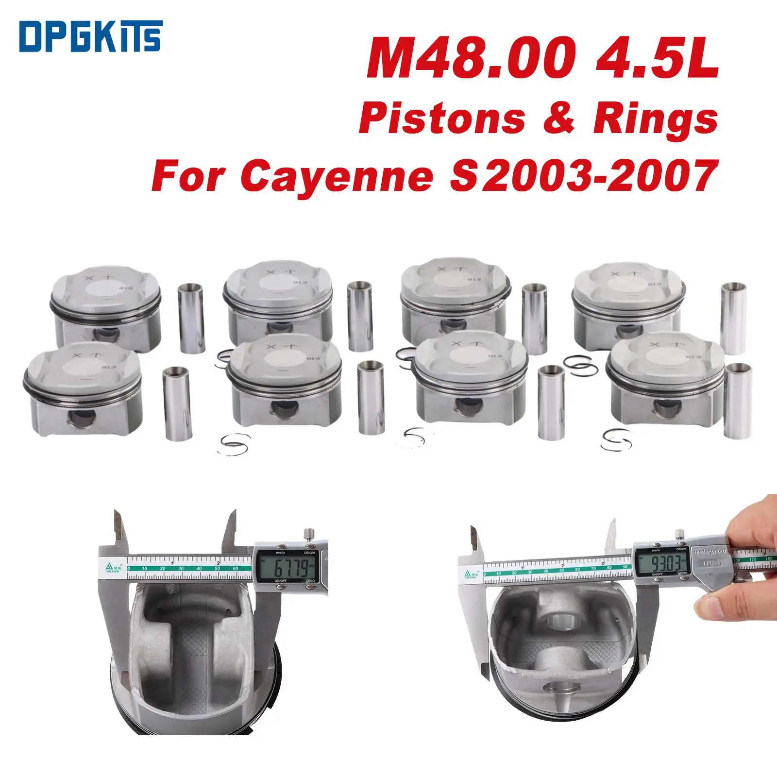 

Комплект поршней и колец STD диаметром 93 мм 94810303133 94810303134 Для Porsche Cayenne S 4.5L V8 955 9PA M48.00 94810334100