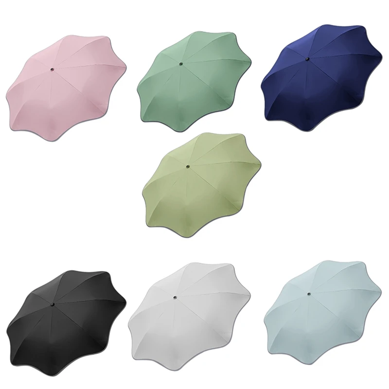 

BMDT-Rounded Corner Windproof Compact Travel Umbrella, Sunshade Umbrella UV Protection Sun & Rain Umbrella