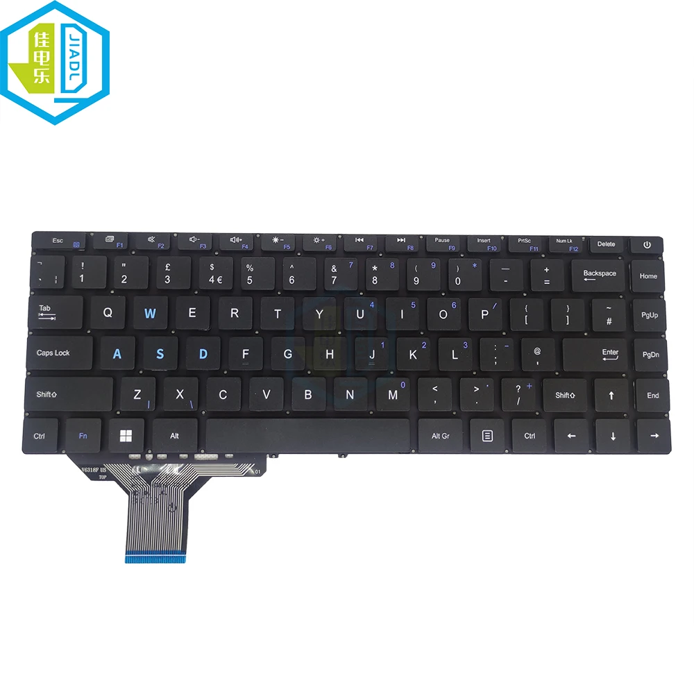 

Original UK GB laptop keyboard For UMAX VisionBook 14WA D0K-6318F NB-17-6318F-10-B0 British notebook keyboards WASD blue keys