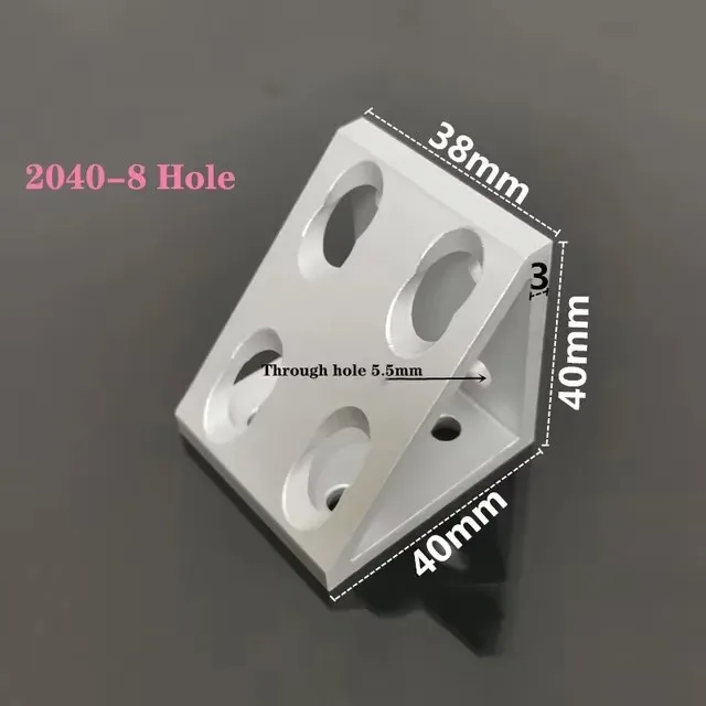 

2 шт./лот, алюминиевый профиль, прямоугольный блок, треугольный соединительный кронштейн для серии 2020, 2040, 3030, 4040, 4545, 4080, V-образный паз