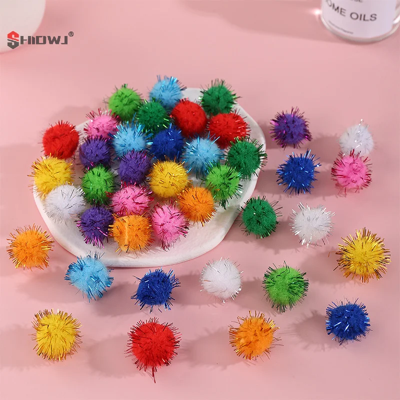 200 шт./партия разноцветные пушистые Помпоны-шарики