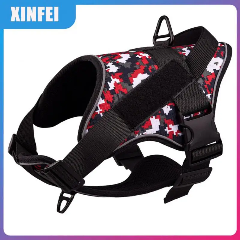 

Durable Pet Strap Comfort Secure Dog Vest Black Dog Chest Strap Mascotas Transpirable Reflejo Red Camouflage Al Aire Libre Nylon