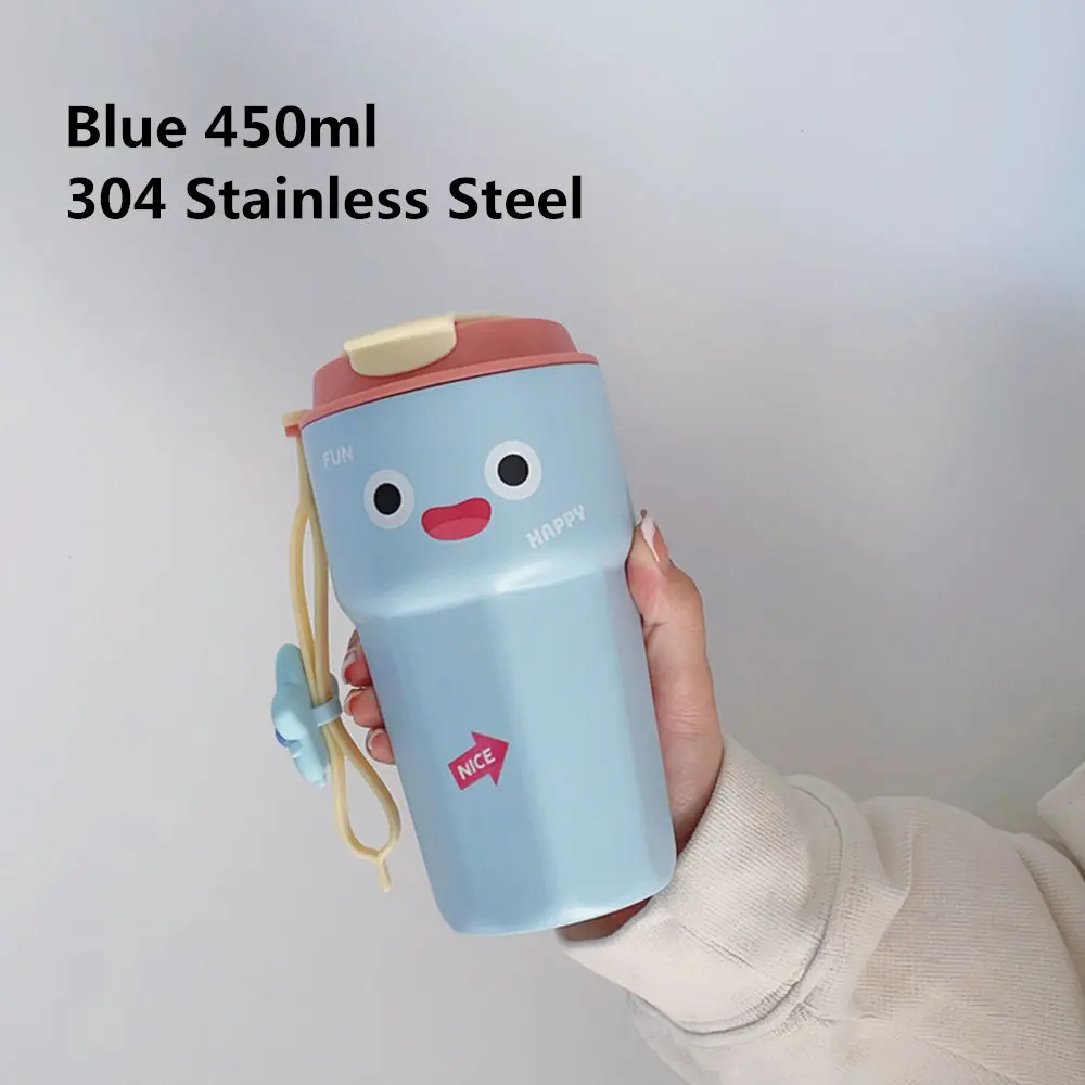 Термокружка Kawaii для выражений кофейная чашка девочек дорожный термос из