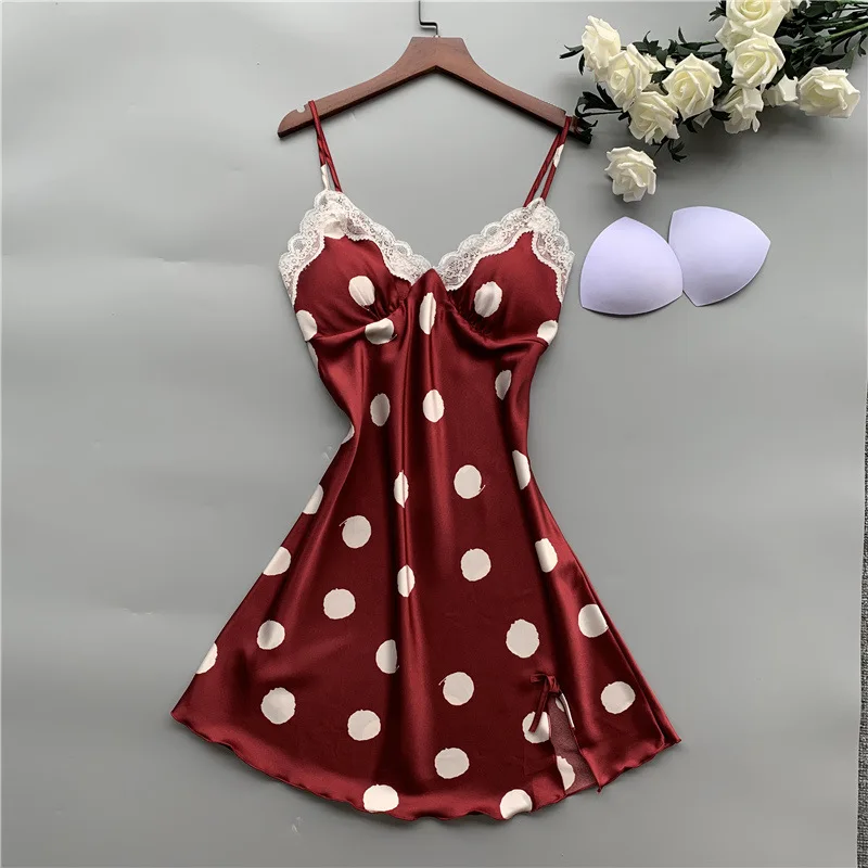 

Halter Strap Nightdress Women's Thin Style Ice Silk Summer Sexy Nightgown Pure Silk Women's Silk Home Dress Homewear