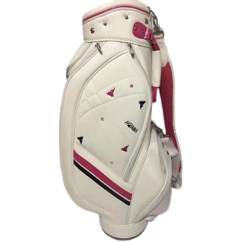 

Women's Golf Bag Golf Club White Sports Travel Golf Club Bag PU Waterproof