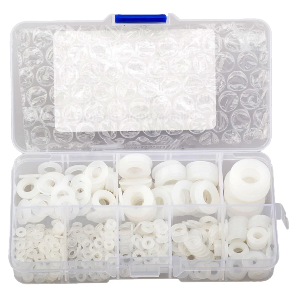 

Pack of 500 Flat Gasket Electrician Accessories Hardware Plain Spacer Ring Washer Kit Multipurpose No Leakage Insulation Gaskets