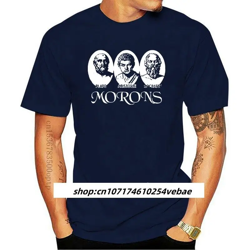 

Новая мужская футболка плато аристост Сократ Морон-греческая философия женская футболка