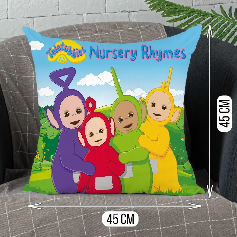 Декоративная Наволочка T-teletubbies 45x45 См Квадратная Из Полиэстера И Хлопка Для
