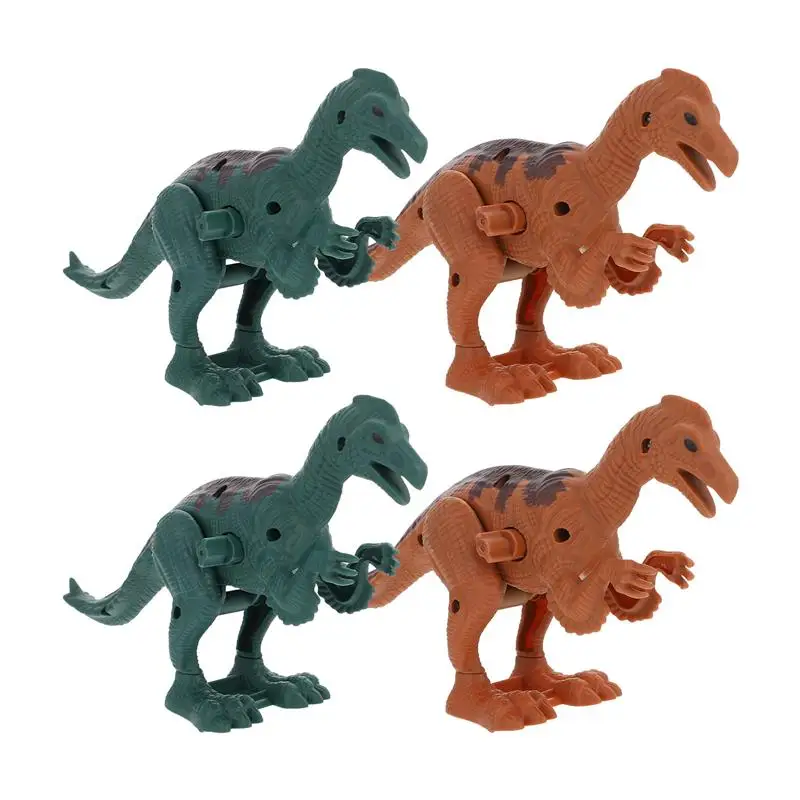 

4Pcs Wind-up Jumping Toys Decorative Clockwork Dinosaurs Toys Educational Plaything