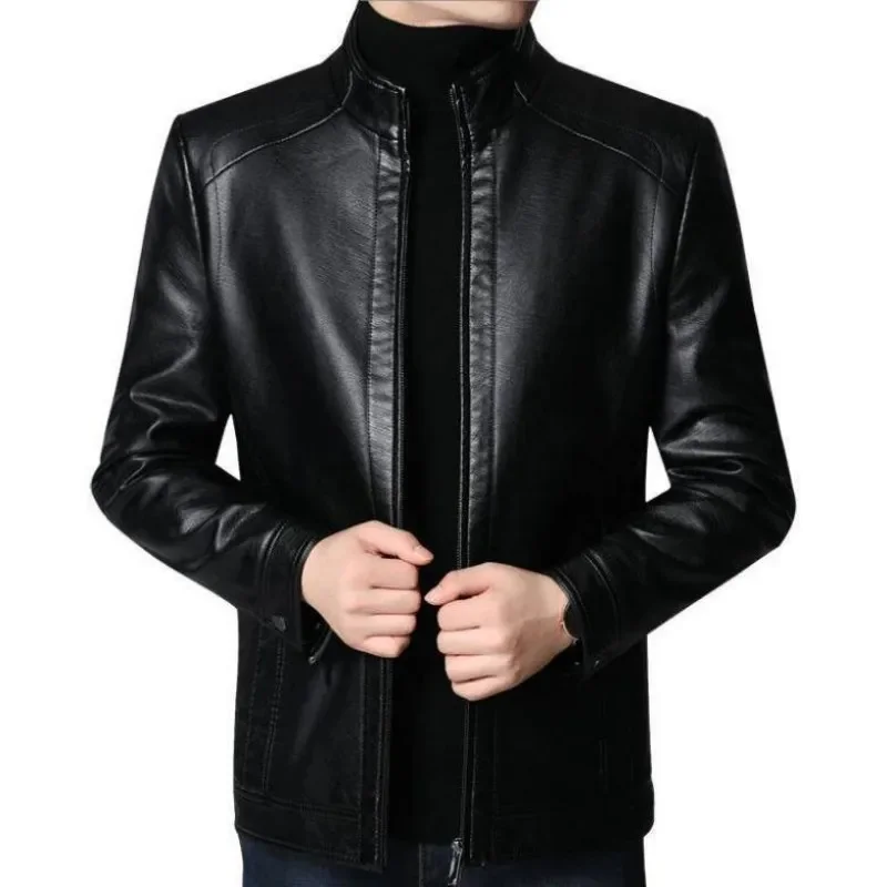 

Мужской кожаный костюм, приталенный Блейзер, модная куртка, уличная одежда, повседневный Блейзер, куртки, мужская верхняя одежда