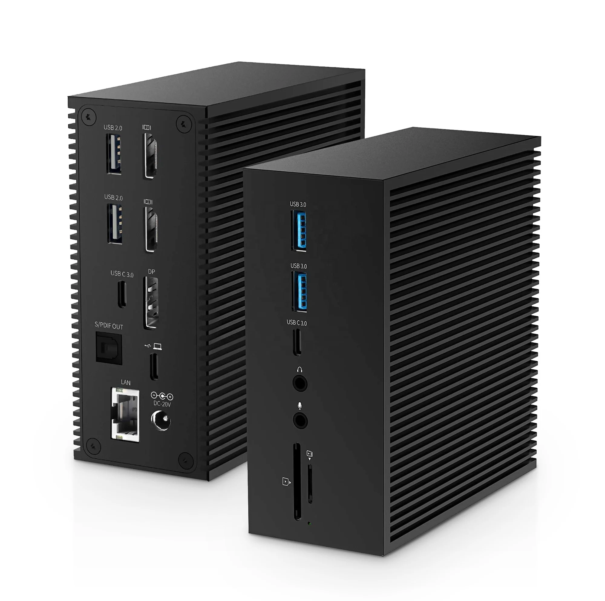 

DK898 Triple Display USB-C Docking Station Dual-Monitor USB Type C HMDI/DisplayPort1.4 Video Hub Support 5Gbps 60WPD Gigabit Lan