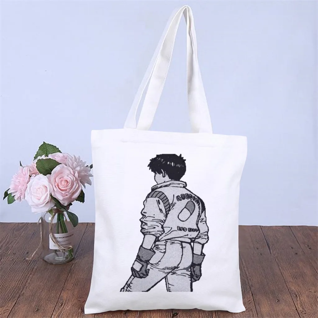 

Tetsuo CliffHandbag Akira 80s Japanese Manga Film Shoulder Canvas Bags Girls Boys Pocket Shopper HandBags Large Pouch Tote Bag