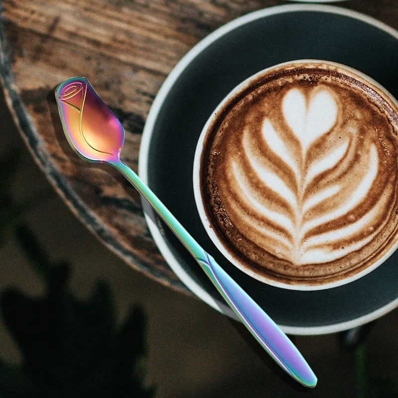 5 шт. кофейные ложки с длинной ручкой из нержавеющей стали