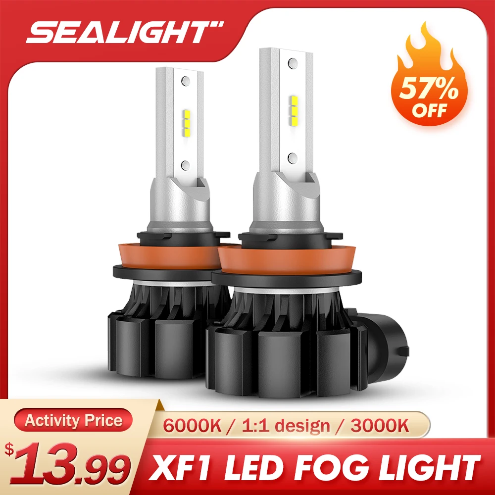 

SEALIGHT XF1 LED Fog Lamp H11 2pcs 6000K 3000K 5000Lm 12V H8 H9 H10 H16 H27 PSX24W 5202 Fog Light Bulbs 880 881 9006 Car Light