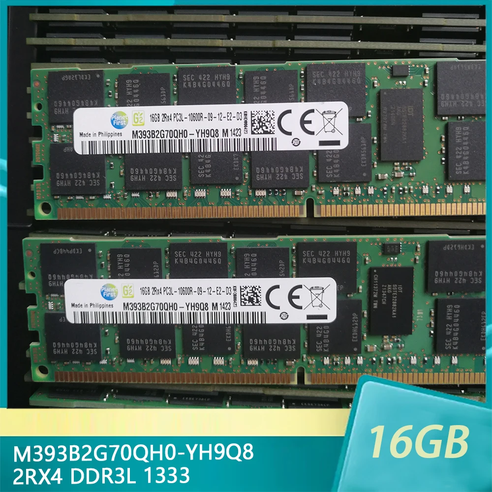 Для Samsung M393B2G70QH0-YH9Q8 16GB 16G 2RX4 DDR3L 1333 PC3L-10600R ECC REG Серверная память Быстрая доставка Высокое качество