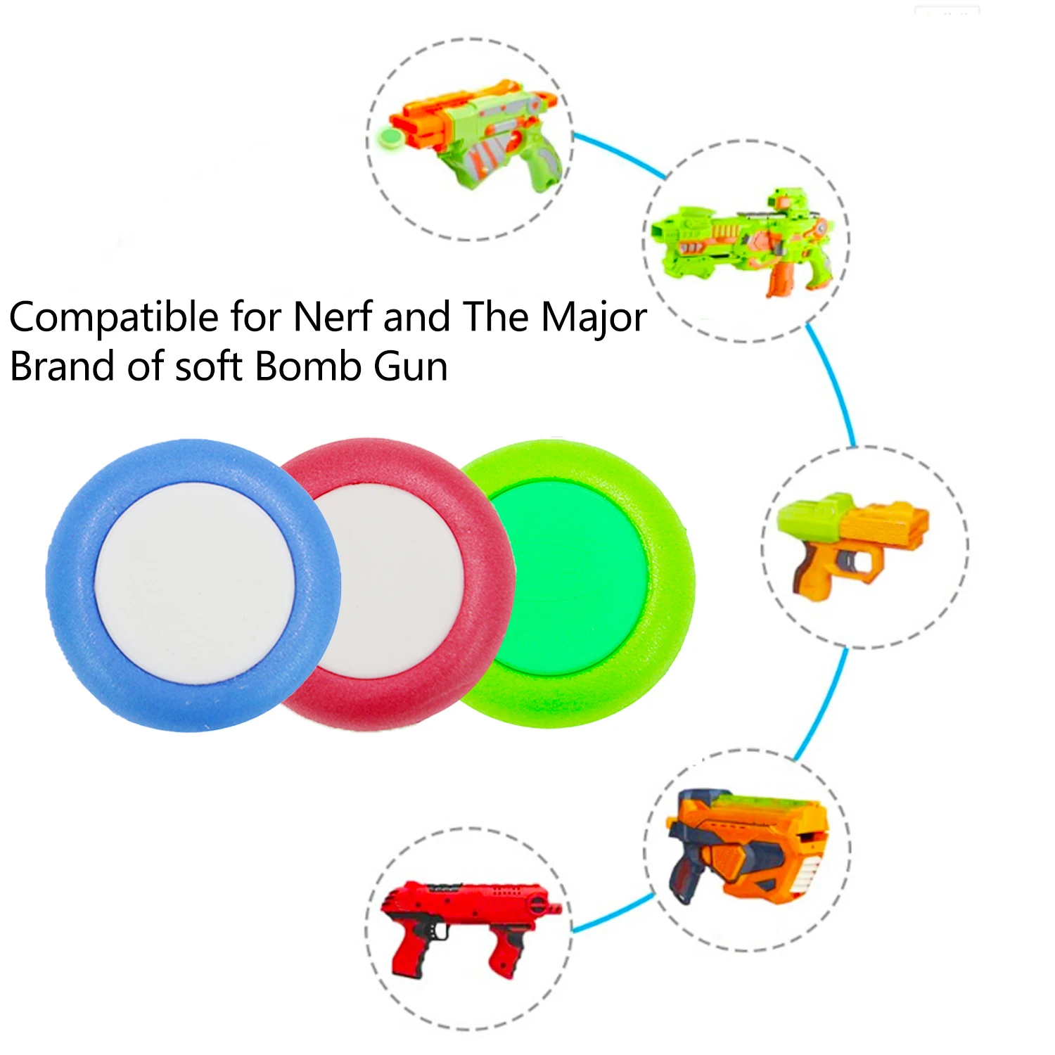 EKIND пули для пополнения пены совместимые с Nerf Vortex Disc Blaster Ammo Praxis Nitron Vigilon | Игрушки и