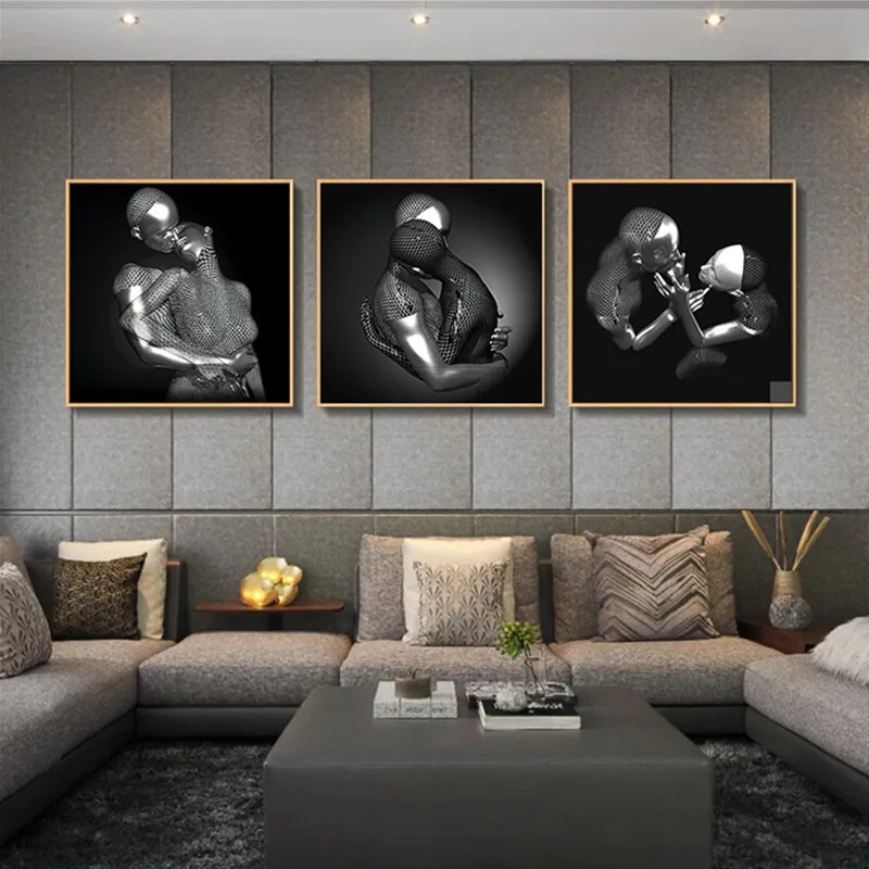 

Modern abstract decorative painting sculpture art figure sculpture metal figure hanging painting