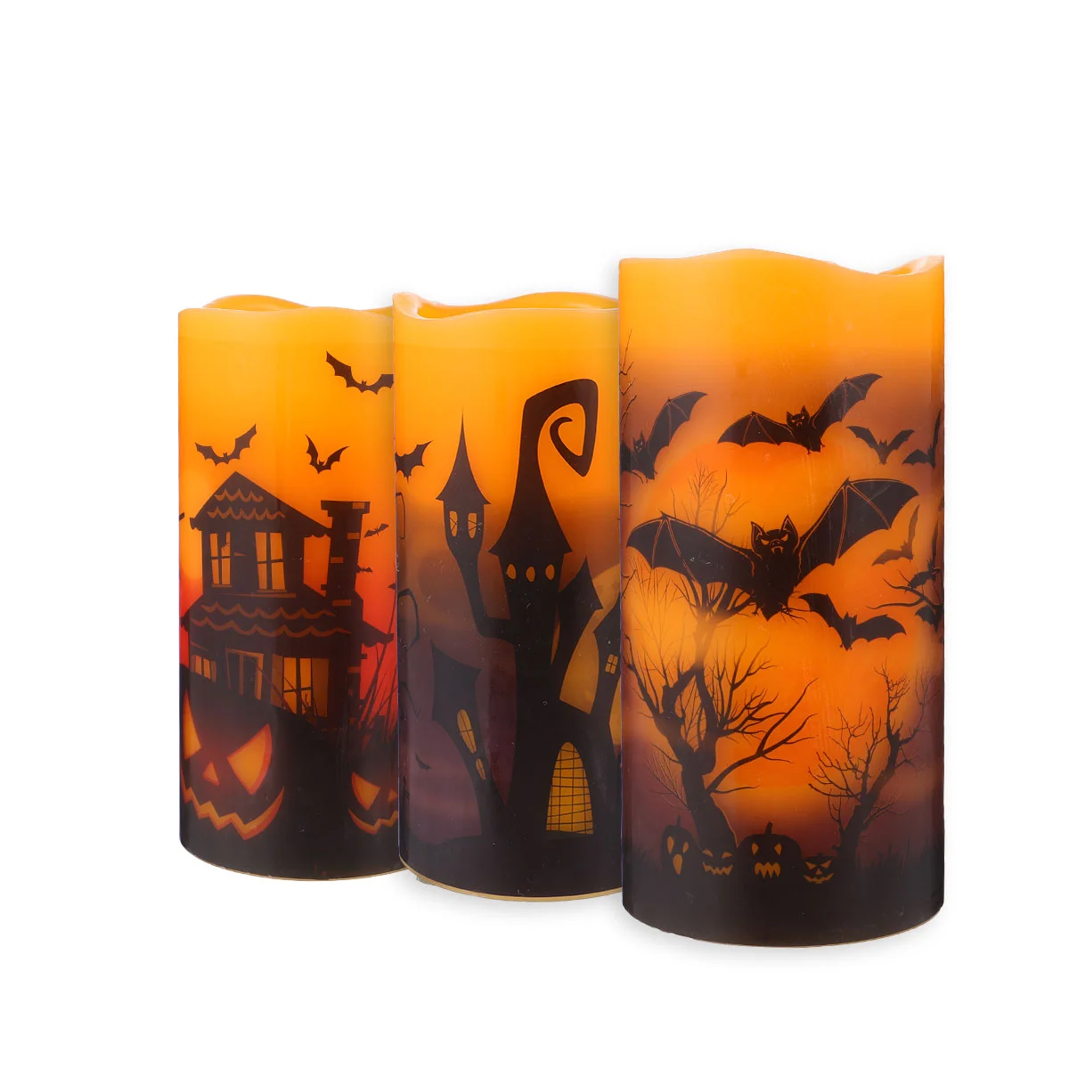 

3Pcs Festival Electric Pumpkin Flameless Electric
