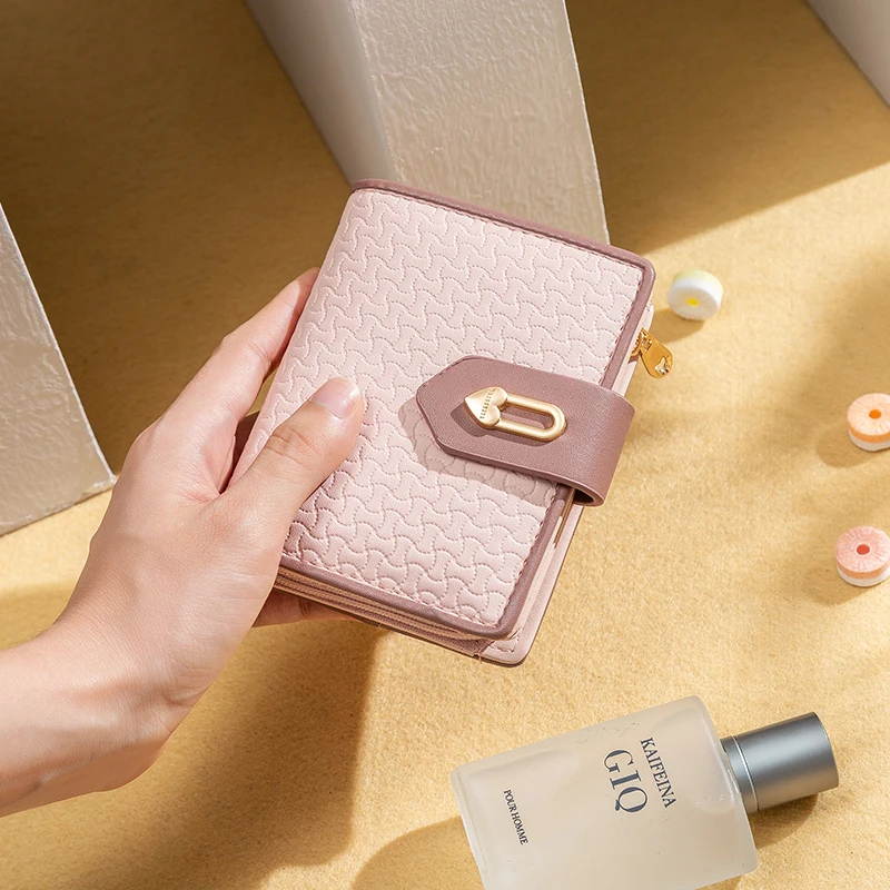 Короткий женский кошелек из искусственной кожи с простым современным модным