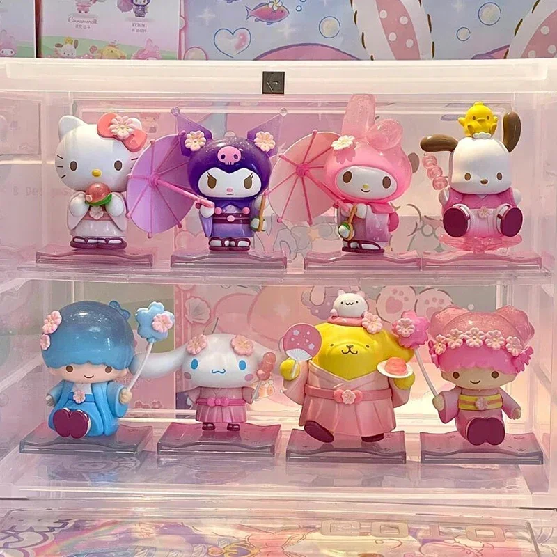 Sanrio Blossom &amp Wagashi Series слепая коробка игрушки милые Kuromi Cinnamoroll My Melody Pocahcco