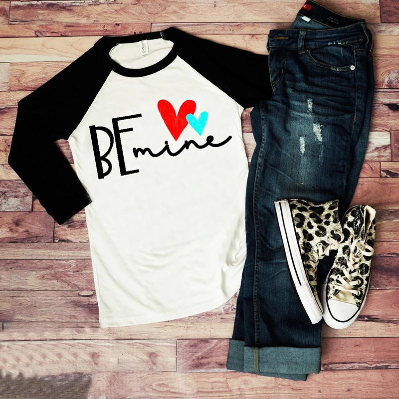 

Рубашка женская Винтажная с длинным рукавом и принтом «Be Love»