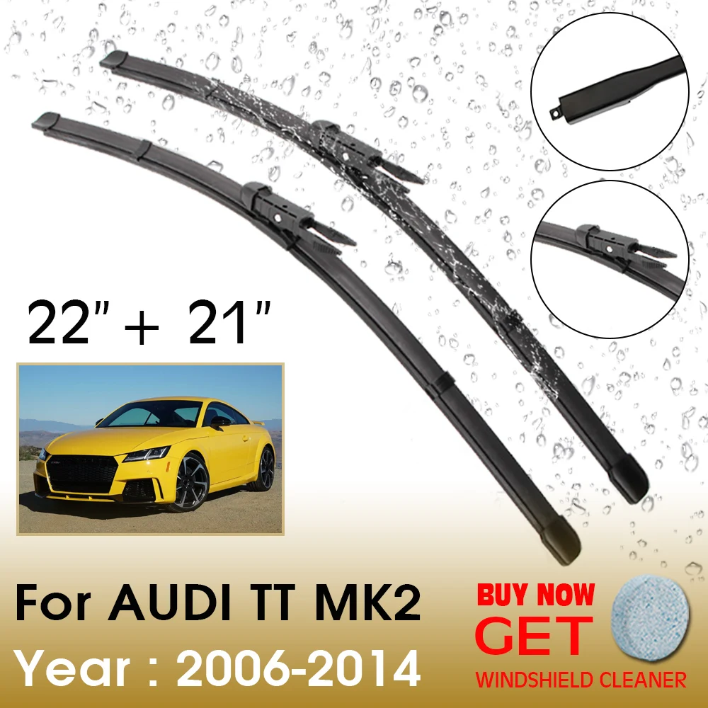 

Car Wiper Blade For Audi TT MK2 22"+21" 2006-2014 Front Window Washer Windscreen Windshield Wipers Blades Accessories